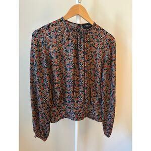 Derek Lam 100% Silk Floral Blouse, Size 4